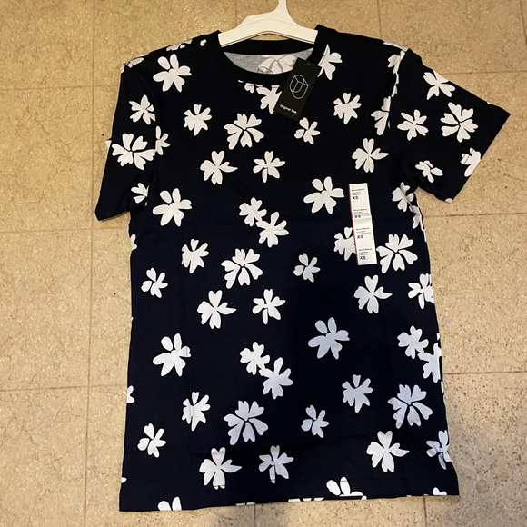 Original Use Men's Floral Print Short Sleeve T-Shirt Navy Blue Size XS NWT - Picture 1 of 4